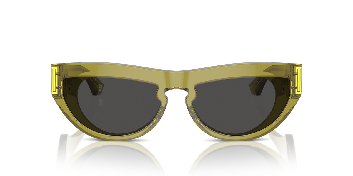 Burberry BE4422U Sunglasses in 411887 Green / Dark Grey lens, front view
