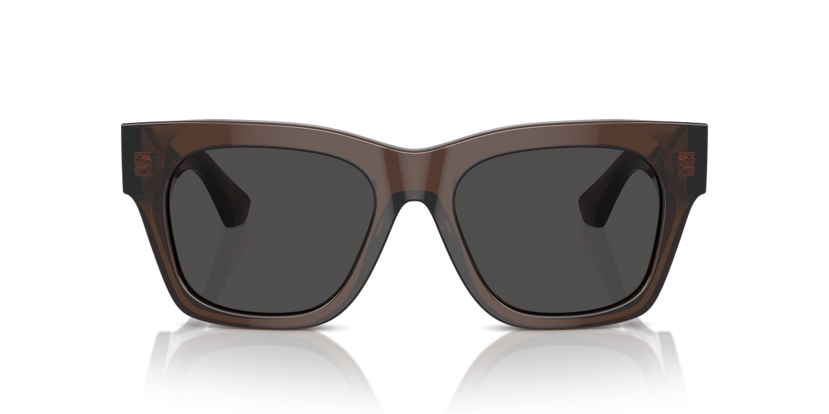 Burberry BE4424 Sunglasses in 411687 Brown / Dark Grey lens, front view