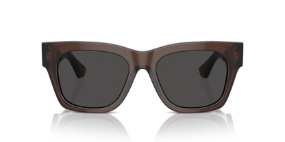 Burberry BE4424 Sunglasses in 411687 Brown / Dark Grey lens, front view