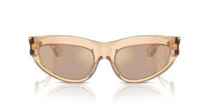 Burberry BE4425U Sunglasses in 40635A Brown / Light Brown Mirror Flash Gold lens, front view
