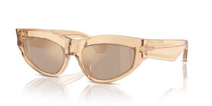 Burberry BE4425U Sunglasses in 40635A Brown / Light Brown Mirror Flash Gold lens