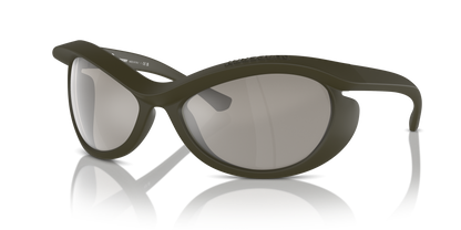 Burberry BE4428U Sunglasses in 41096G Green / Light Grey Mirror Silver lens