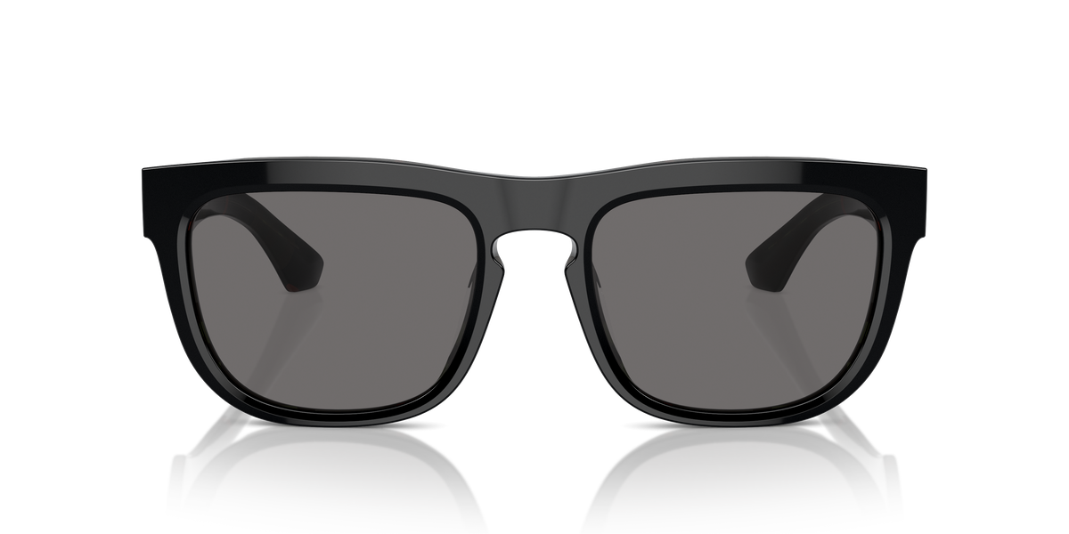 Burberry BE4431U Sunglasses in 412181 Top Black On Vintage Check / Dark Grey Polarized lens, front view