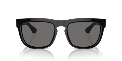 Burberry BE4431U Sunglasses in 412181 Top Black On Vintage Check / Dark Grey Polarized lens, front view