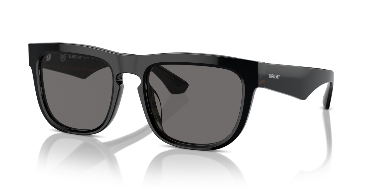 Burberry BE4431U Sunglasses in 412181 Top Black On Vintage Check / Dark Grey Polarized lens