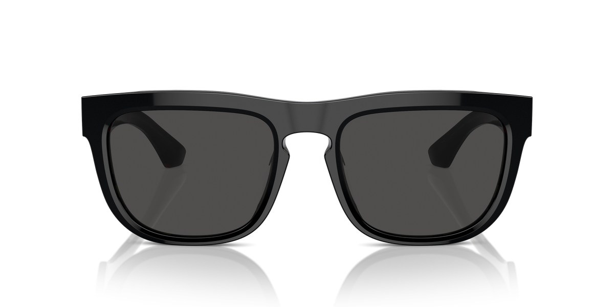 Burberry BE4431U Sunglasses in 412187 Top Black On Vintage Check / Dark Grey lens, front view