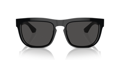 Burberry BE4431U Sunglasses in 412187 Top Black On Vintage Check / Dark Grey lens, front view