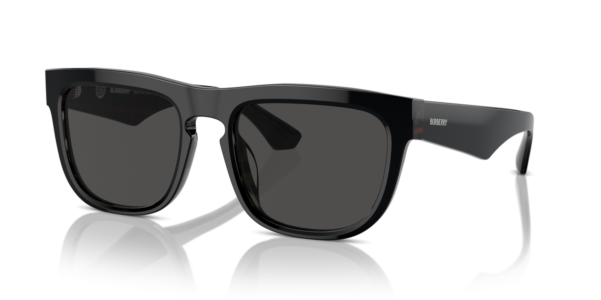 Burberry BE4431U Sunglasses in 412187 Top Black On Vintage Check / Dark Grey lens