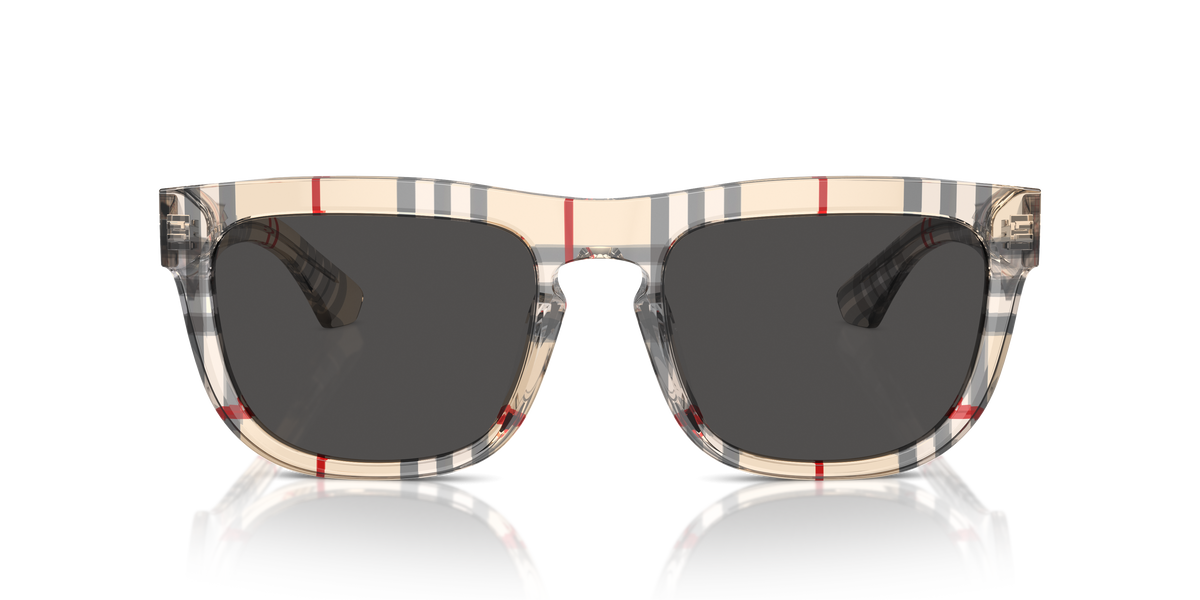 Burberry BE4431U Sunglasses in 412287 Vintage Check / Dark Grey lens, front view