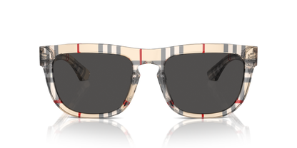 Burberry BE4431U Sunglasses in 412287 Vintage Check / Dark Grey lens, front view