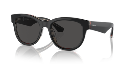 Burberry BE4432U Sunglasses in 412187 Top Black On Vintage Check / Dark Grey lens