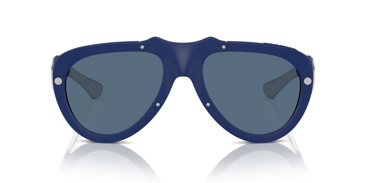 Burberry BE4433U Sunglasses in 413980 Blue Rubber / Dark Blue lens, front view