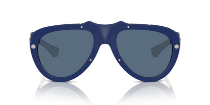 Burberry BE4433U Sunglasses in 413980 Blue Rubber / Dark Blue lens, front view