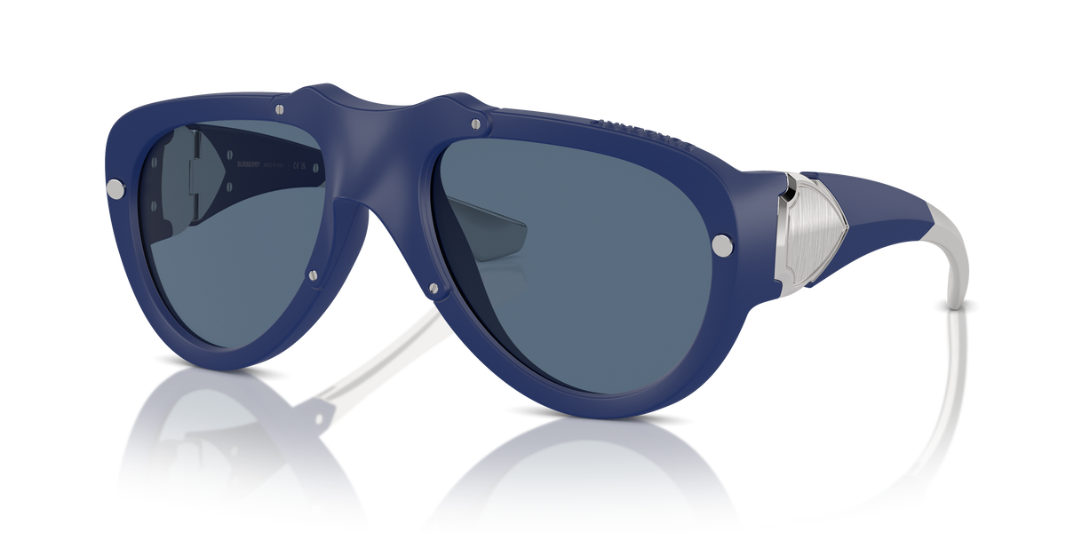 Burberry BE4433U Sunglasses in 413980 Blue Rubber / Dark Blue lens