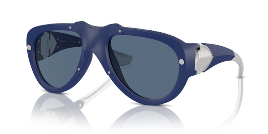 Burberry BE4433U Sunglasses in 413980 Blue Rubber / Dark Blue lens