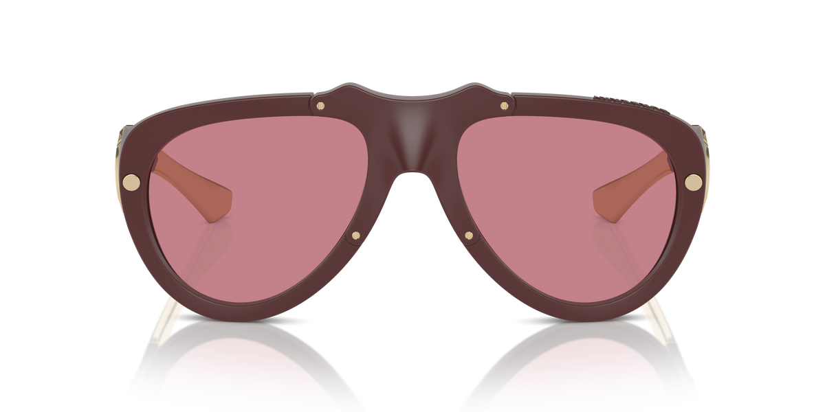 Burberry BE4433U Sunglasses in 414075 Rubber Burgundy / Dark Violet lens, front view