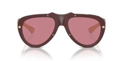 Burberry BE4433U Sunglasses in 414075 Rubber Burgundy / Dark Violet lens, front view