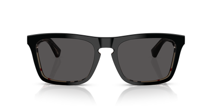 Burberry BE4434 Sunglasses in 412187 Top Black On Vintage Check / Dark Grey lens, front view
