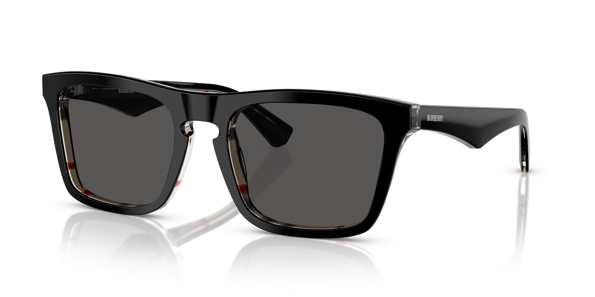 Burberry BE4434 Sunglasses in 412187 Top Black On Vintage Check / Dark Grey lens