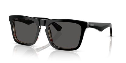 Burberry BE4434 Sunglasses in 412187 Top Black On Vintage Check / Dark Grey lens