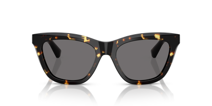 Burberry BE4435 Sunglasses in 410681 Yellow Havana / Dark Grey Polarized lens, front view