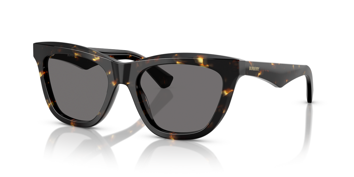 Burberry BE4435 Sunglasses in 410681 Yellow Havana / Dark Grey Polarized lens