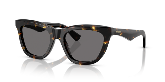 Burberry BE4435 Sunglasses in 410681 Yellow Havana / Dark Grey Polarized lens