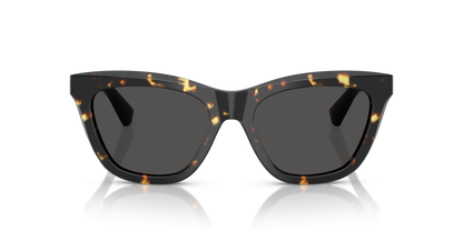 Burberry BE4435 Sunglasses in 410687 Yellow Havana / Dark Grey lens, front view