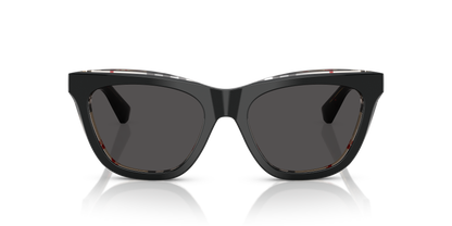 Burberry BE4435 Sunglasses in 412187 Top Black On Vintage Check / Dark Grey lens, front view