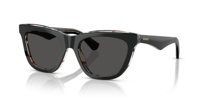 Burberry BE4435 Sunglasses in 412187 Top Black On Vintage Check / Dark Grey lens