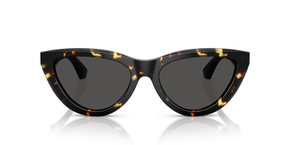 Burberry BE4436U Sunglasses in 410687 Yellow Havana / Dark Grey lens, front view