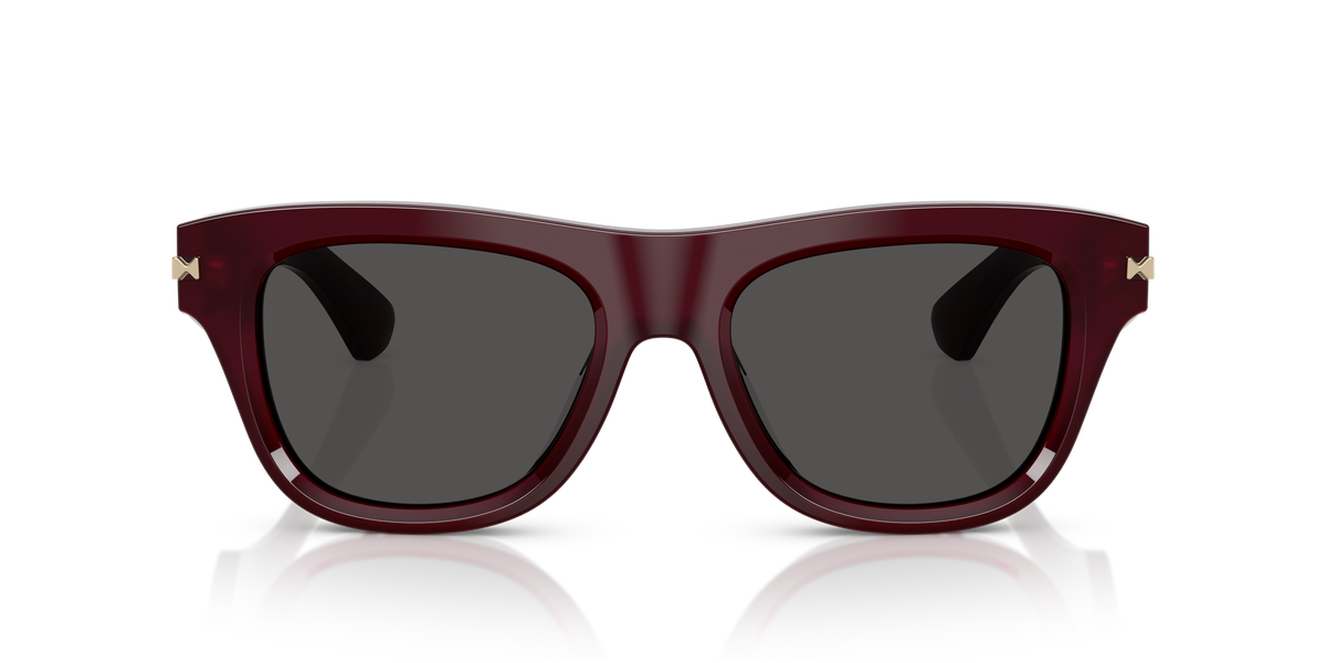 Burberry BE4438U Sunglasses in 326587 Bordeaux / Dark Grey lens, front view