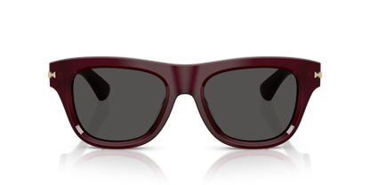Burberry BE4438U Sunglasses in 326587 Bordeaux / Dark Grey lens, front view