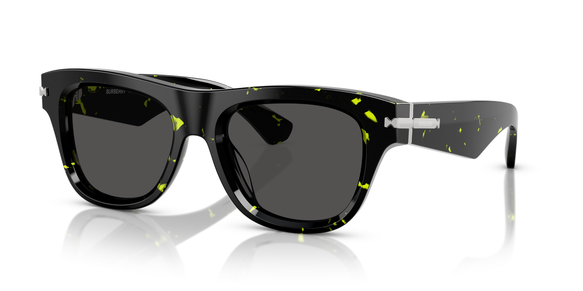 Burberry BE4438U Sunglasses in 412487 Green Havana / Dark Grey lens