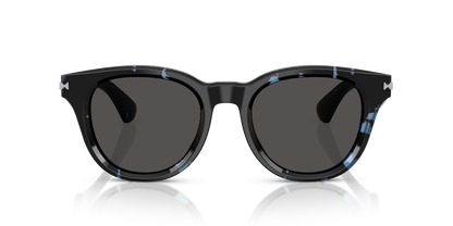 Burberry BE4439 Sunglasses in 411187 Blue Havana / Dark Grey lens, front view