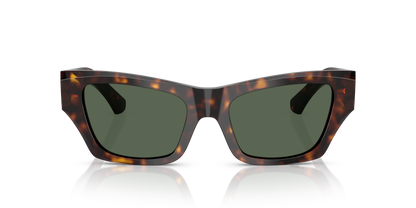 Burberry BE4441U Sunglasses in 300271 Dark Havana / Dark Green lens, front view