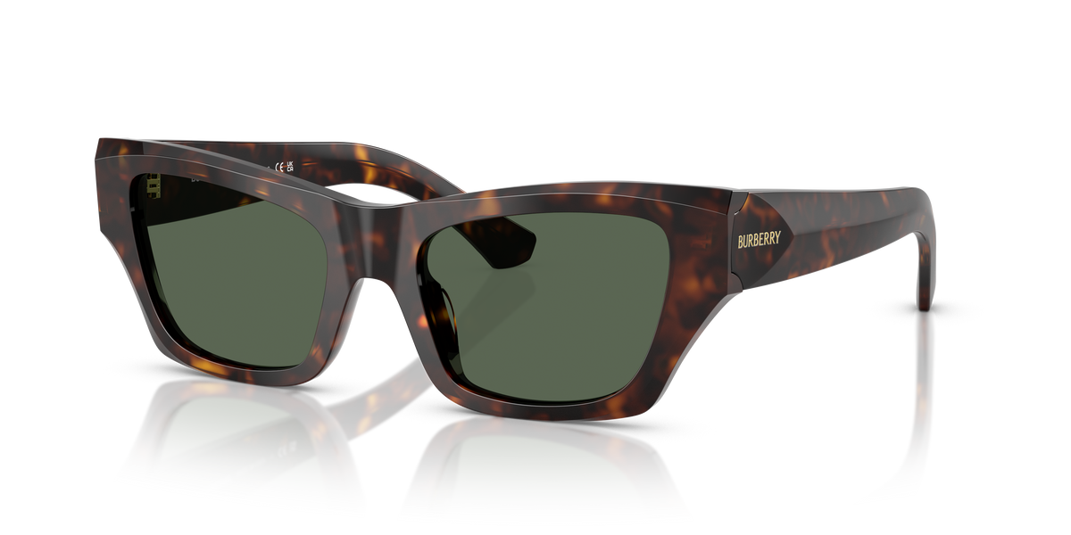 Burberry BE4441U Sunglasses in 300271 Dark Havana / Dark Green lens
