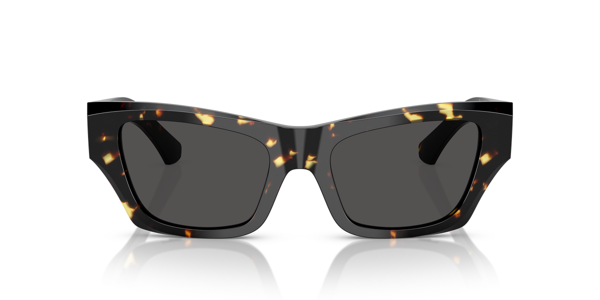 Burberry BE4441U Sunglasses in 410687 Yellow Havana / Dark Grey lens, front view