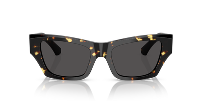 Burberry BE4441U Sunglasses in 410687 Yellow Havana / Dark Grey lens, front view