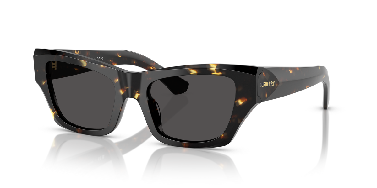 Burberry BE4441U Sunglasses in 410687 Yellow Havana / Dark Grey lens