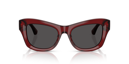 Burberry BE4442U Sunglasses in 412887 Bordeaux / Dark Grey lens, front view