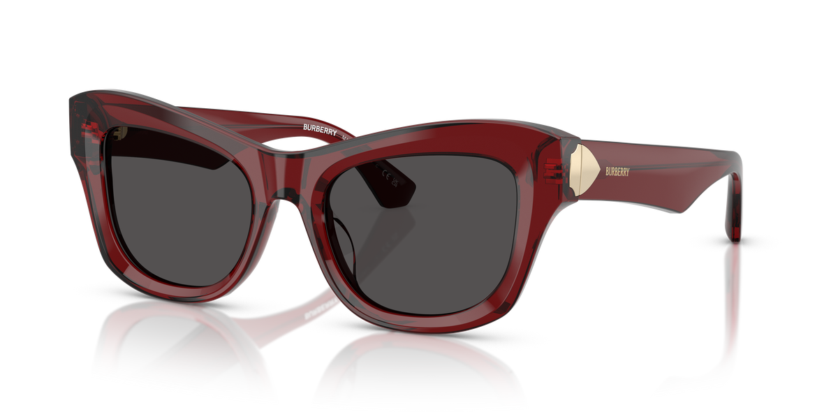 Burberry BE4442U Sunglasses in 412887 Bordeaux / Dark Grey lens