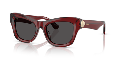 Burberry BE4442U Sunglasses in 412887 Bordeaux / Dark Grey lens