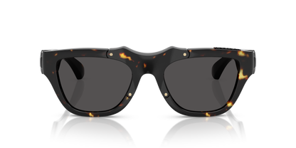Burberry BE4445U Sunglasses in 410687 Dark Havana / Dark Grey lens, front view