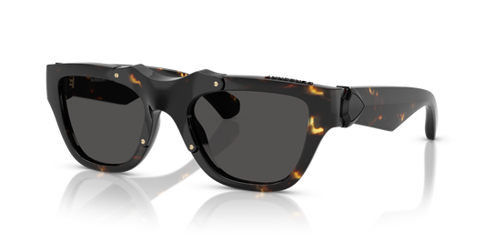 Burberry BE4445U Sunglasses in 410687 Dark Havana / Dark Grey lens