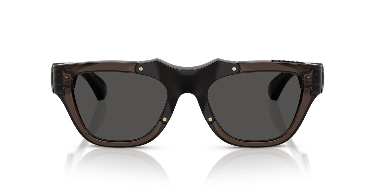 Burberry BE4445U Sunglasses in 411287 Grey / Dark Grey lens, front view