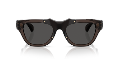 Burberry BE4445U Sunglasses in 411287 Grey / Dark Grey lens, front view