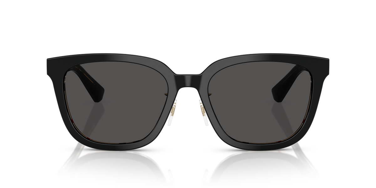 Burberry BE4446D Sunglasses in 412187 Top Black On Vintage Check / Dark Grey lens, front view