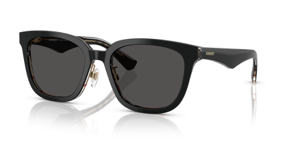 Burberry BE4446D Sunglasses in 412187 Top Black On Vintage Check / Dark Grey lens