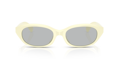 Burberry BE4447D Sunglasses in 414587 Yellow / Light Grey lens, front view